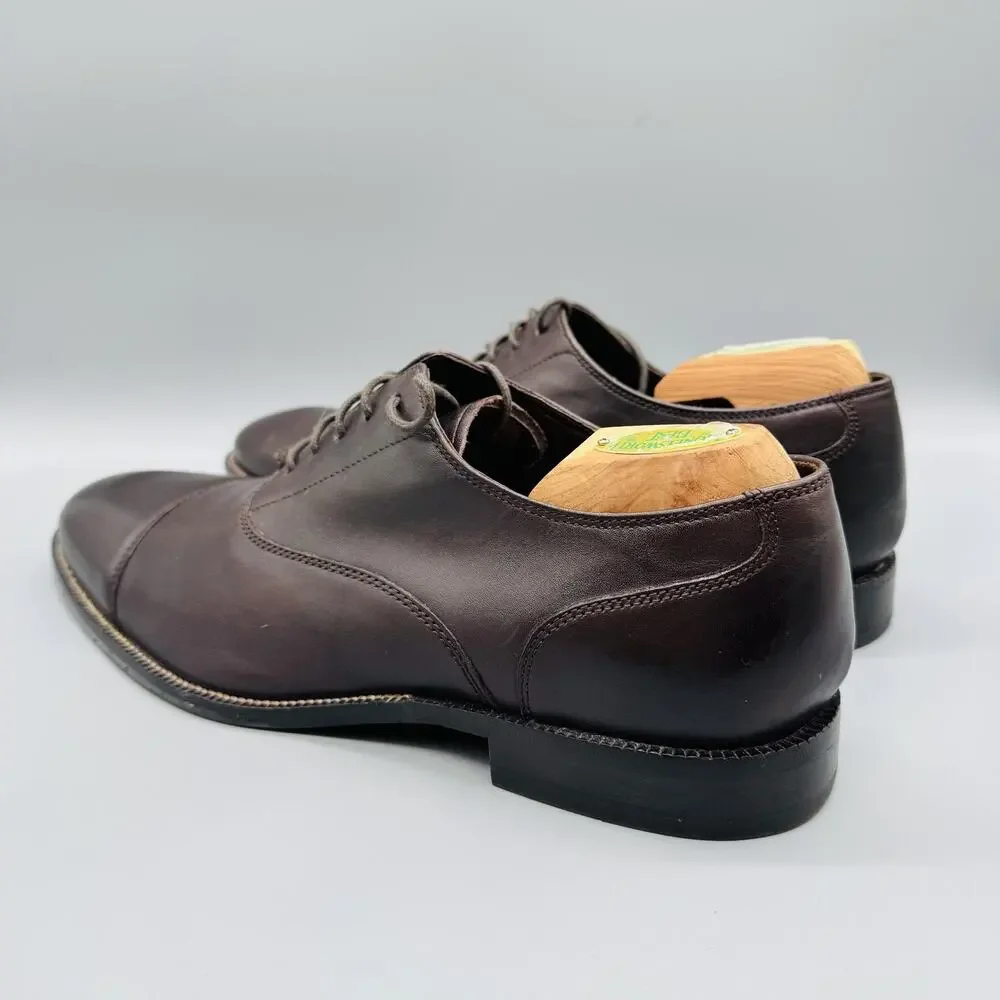 Cole Haan Dark Brown Leather Cap-Toe Oxfords